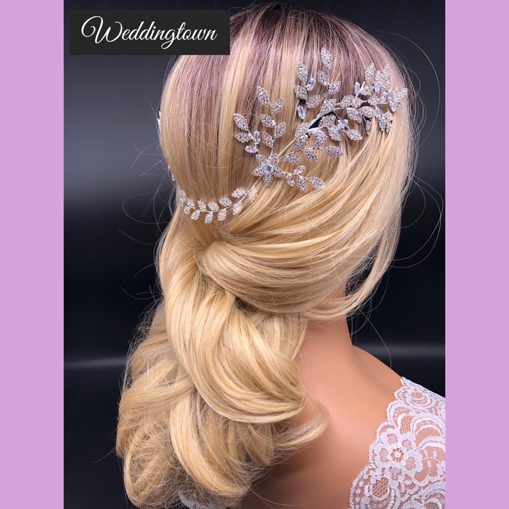 Luxury Bridal Hair Piece comb hairpiece boho leaf